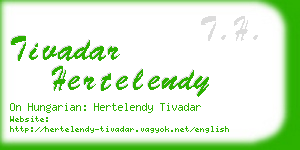 tivadar hertelendy business card